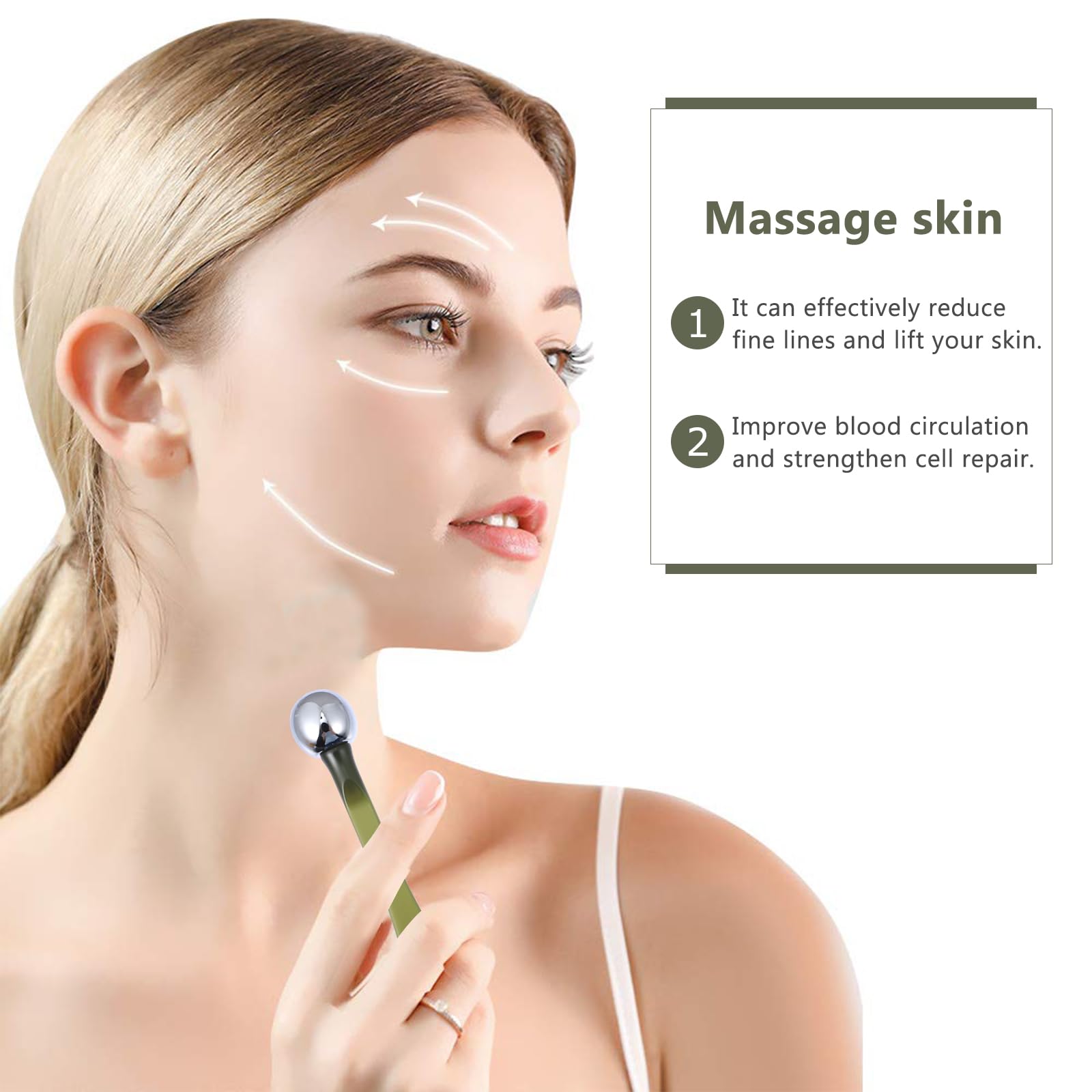 EXCEART Metal Eye Cream Rod 6pcs Eye Cream Face Eye Roller Massage Eye Care Applicator Wand Stick Metal Eye Cream Roller Wand