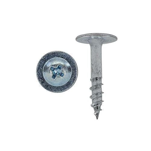 Rok Hardware - Paquete de 1000 tornillos Phillips de ajuste frontal para cajón con cabeza gruesa de rosca profunda de 1-1/4 pulgadas, paquete de