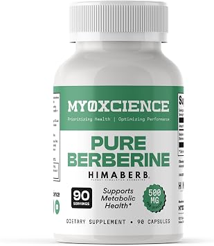 MYOXCIENCE Pure Berberine Himaberb | 500 mg of Berberine HCl per Serving | 90 Servings