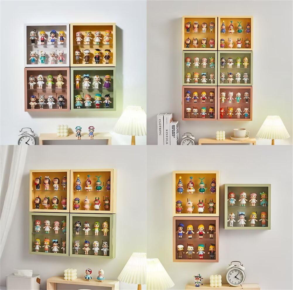 Amazon.co.jp: フィギュアケース 棚 壁掛け、卓上両用 取り外し可能な