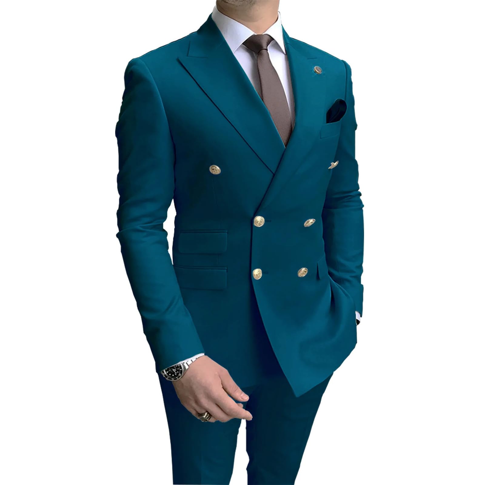 Costume Décontracté pour Hommes - Ensemble De Marié À Boutons Croisés, Ensemble De Smoking De Mariage pour Fête
