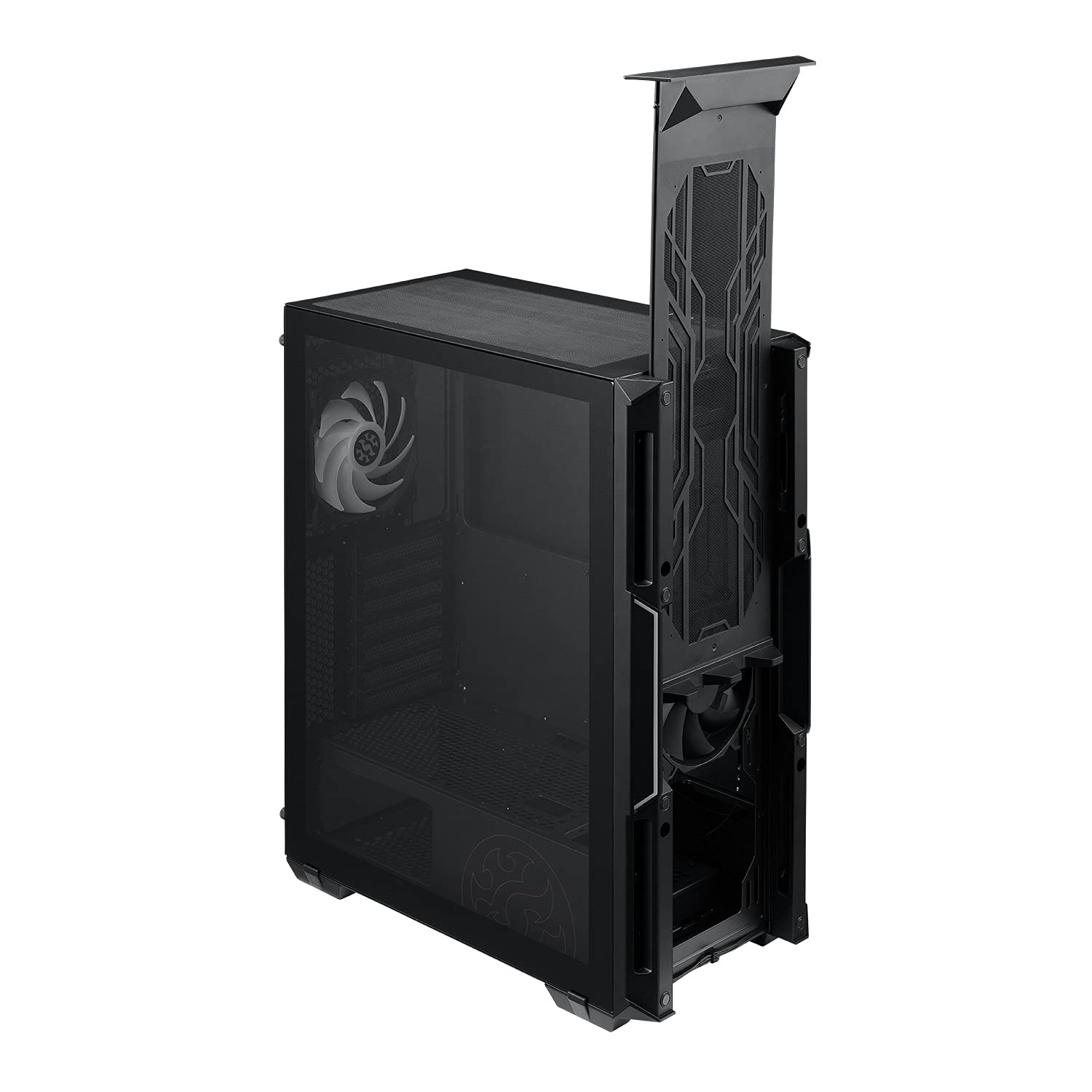 ADATA XPG STARKER AIR Mid-Tower ATX PC obudowa z przednim panelem siatkowym i efektem świetlnym ARGB czarna (STARKERAIR-BKCWW)