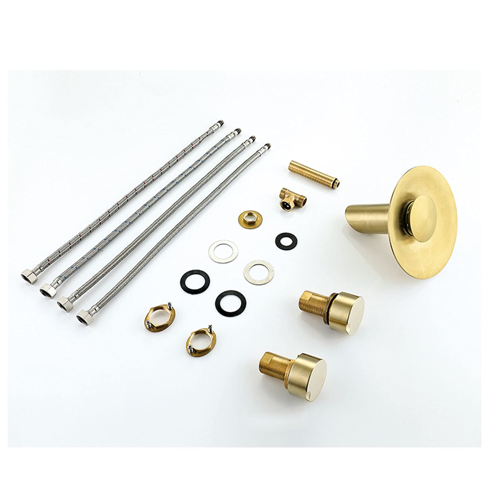 Rubinetto Bagno Lavabo Cascata Oro Spazzolato,Miscelatore Bagno Lavabo Stile Moderno, Rubinetti Monocomando A Cascata,Acqua Calda E Fredda