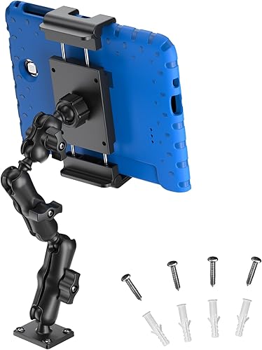 PLDHPRO Soporte para tablet para tablero de automóvil, base de taladro resistente ajustable de 360°, soporte de 3 etapas compatible con iPad, Galaxy