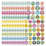 900 Pcs Tier Belohnungsaufkleber, Tiere Motive Belohnungsaufkleber, Runden Selbstklebende Lehrer Belohnung Aufkleber, Animal Reward Stickers für Lehrerbedarf Klassenzimmer