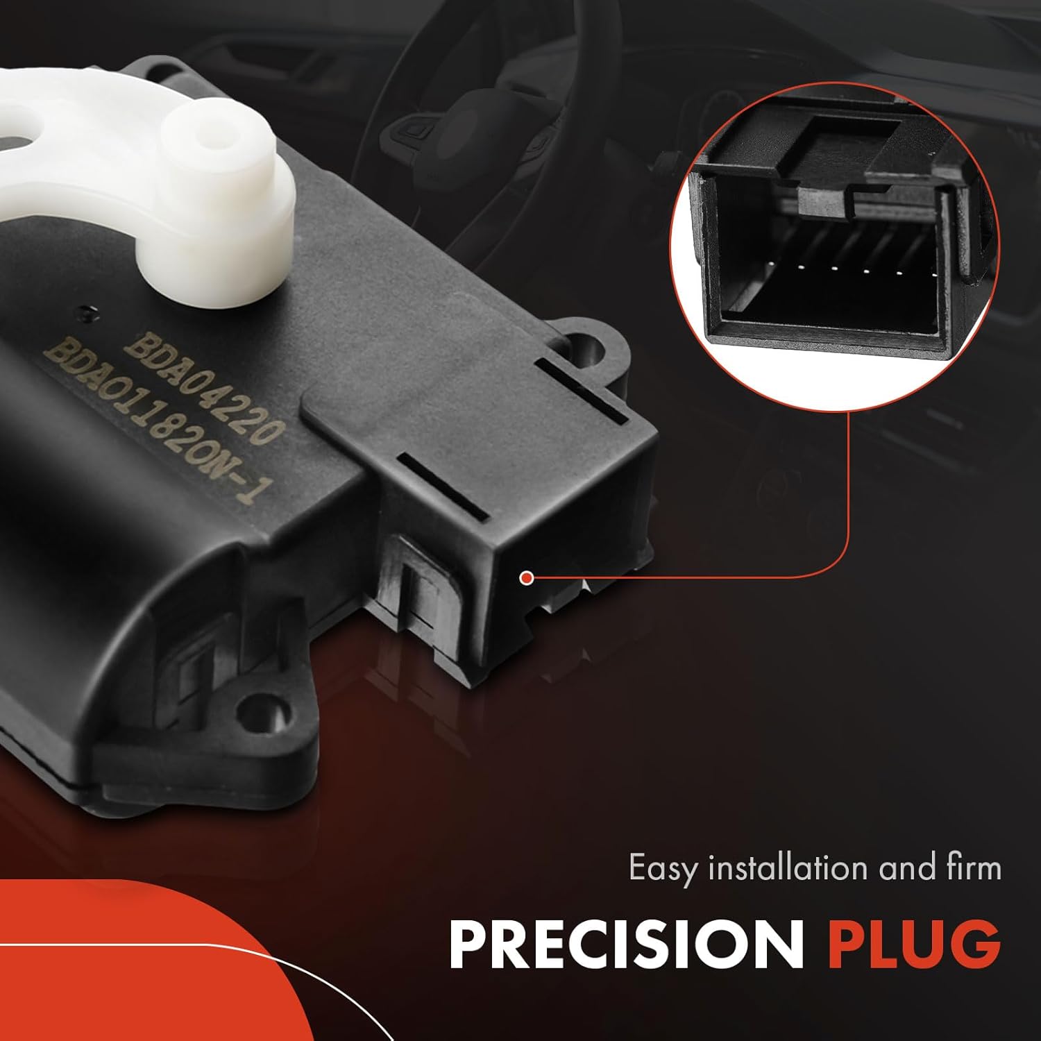 A-Premium HVAC Heater Blend Door Actuator, Compatible with Lincoln Town Car 2003-2011, Main, Floor Actuator, Replace# 9W1Z19E616C