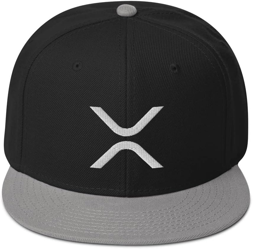 Hogue WS LLC Ripple XRP Cryptocurrency Logo Hat (Embroidered Wool Blend Snapback Cap)