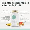 Bromelain High Dose 5000 FIP - 6-in-1 Pineapple Enzyme Complex with Papain Quercetin Frankincense Rutin & Vitamin C - 120 Gastric Juice-Resistant Capsules (2 Months) - Vegan & Made in Germany by COSPHERA