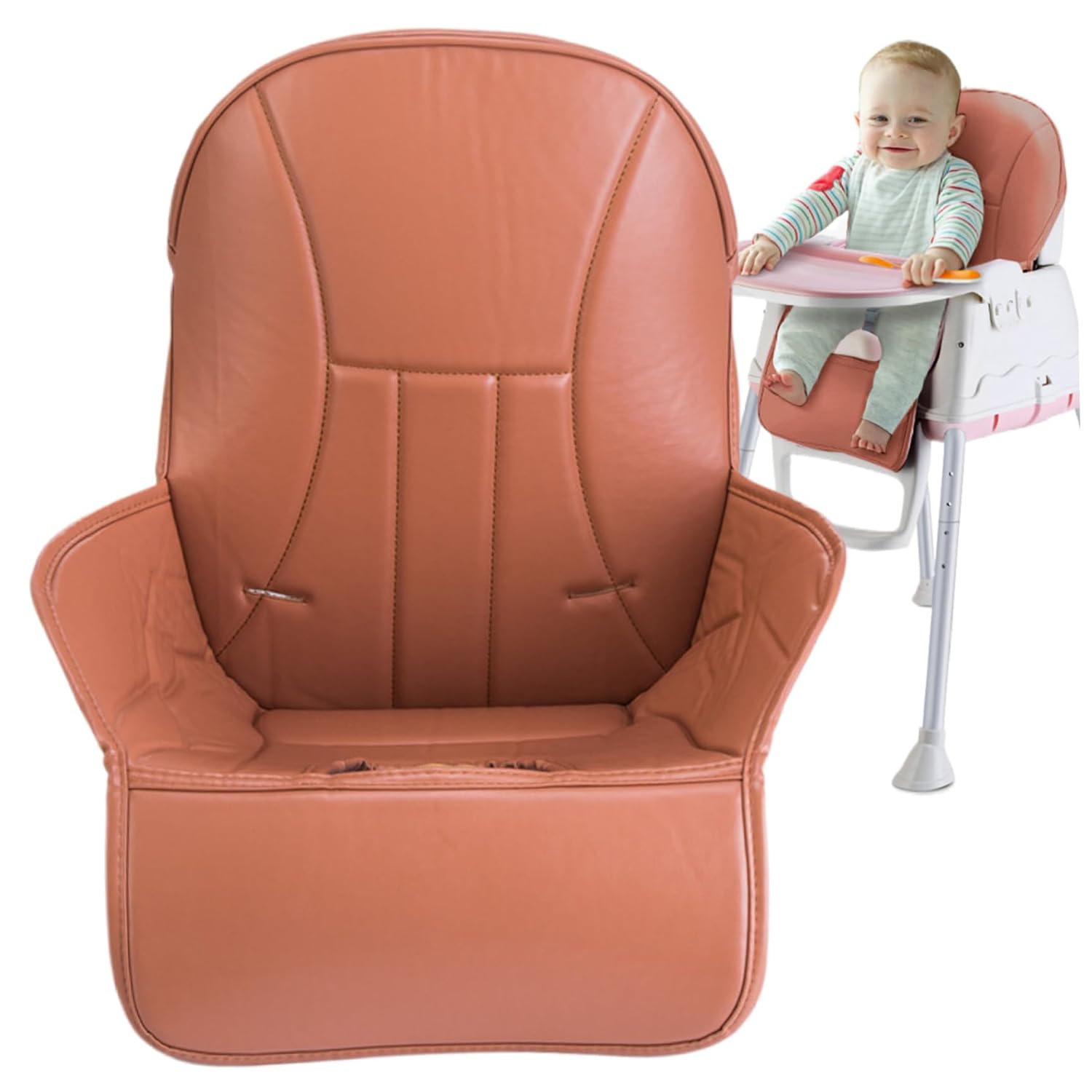 Amazon.com : High Chair Cushion, Soft PU Leather High Chair Cover ...
