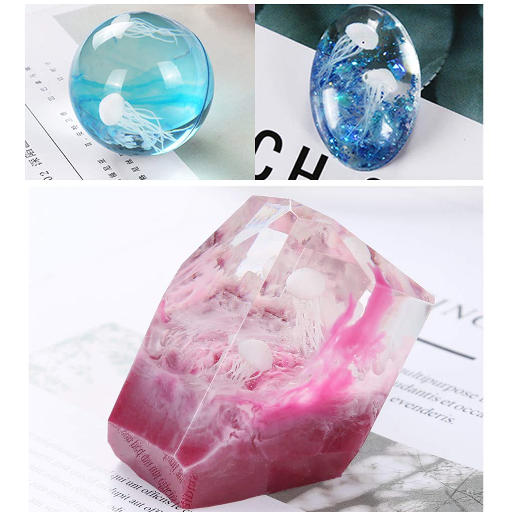 5 Pièces 3D Mini Méduse Remplissage Moule Résine Filler