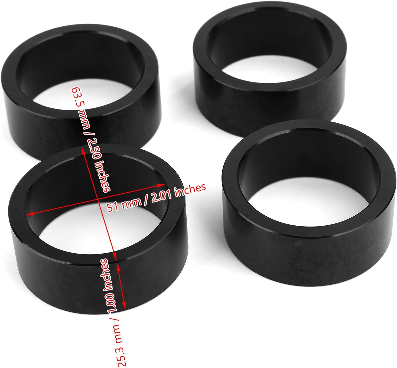 Artudatech 2.5" Lift Spacer Kit fit for Honda Rancher Recon 230 250 300 350 400 420 ATV Black