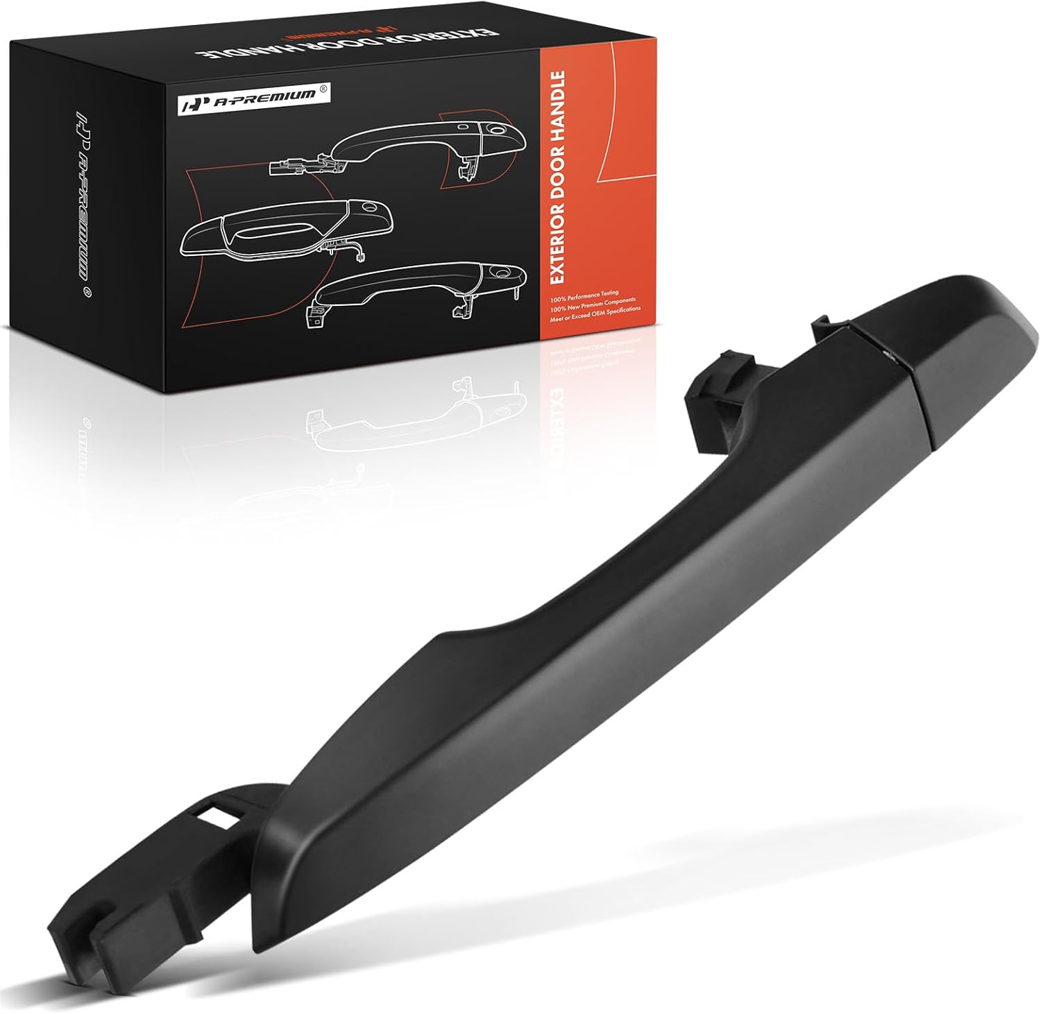 A-Premium Front Right Passenger Side Exterior Door Handle Compatible with Honda Civic 2016 2017 2018 2019 2020, Primed Black, Replace# 72641TBAA72ZF, 72147TBAA72ZF