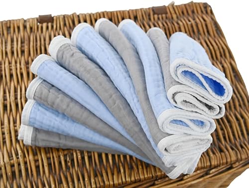 Miniatura 33 de Synrroe Paños de muselina grandes para eructos, paños de muselina para bebés niñas y niños, paquete de 10 extraabsorbentes y suaves de muselina, 6