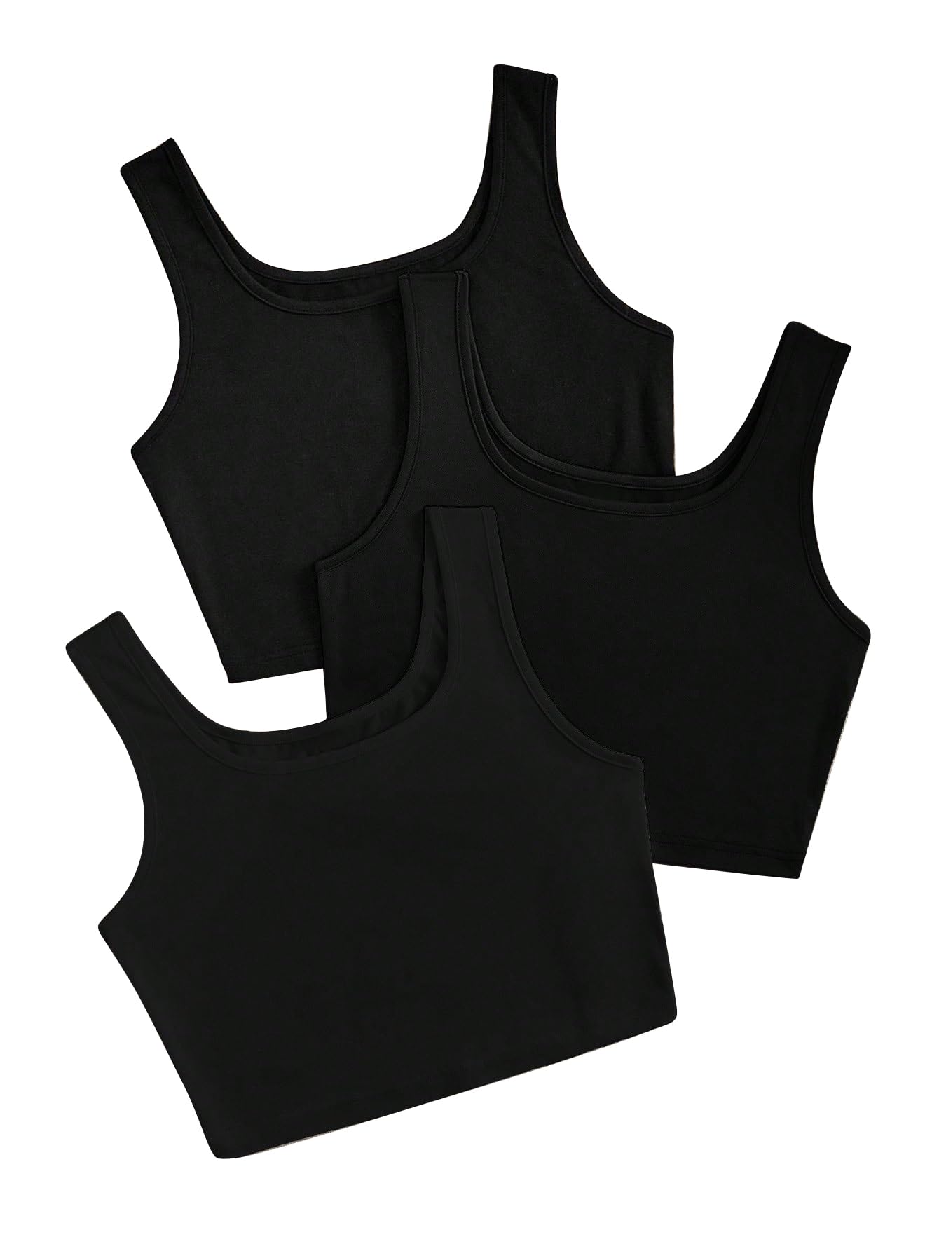 KERI PERRY Tops for Women Crop Top for Women's Tank Activewear Tee Sports Western Casual Cotton Camisole Pack of 3 Combo