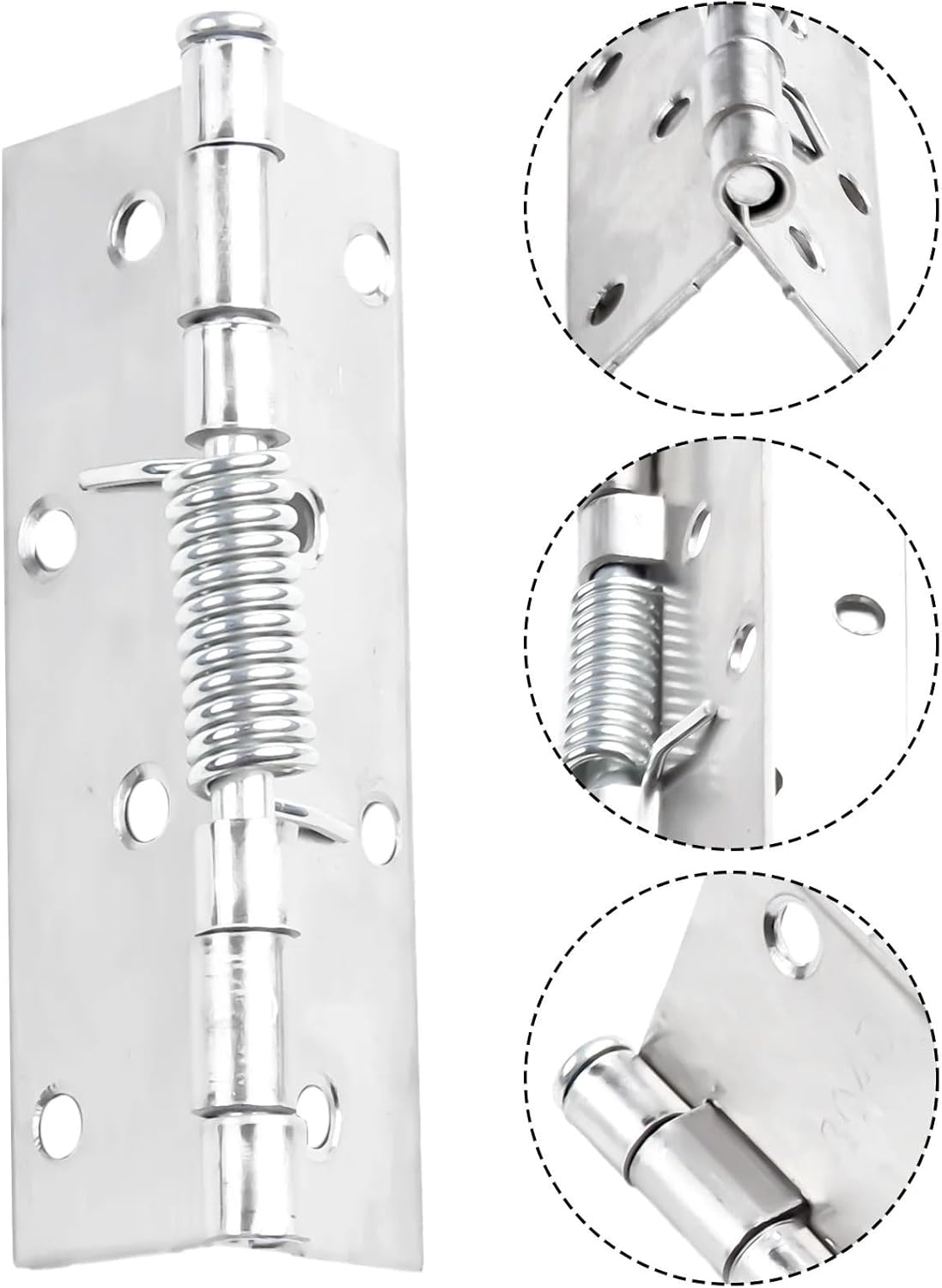 Spring Hinges Stainless Steel Self Closing Spring Door Internal Hinge Hardware Cabinet Door Closer 2Pcs(2inch)