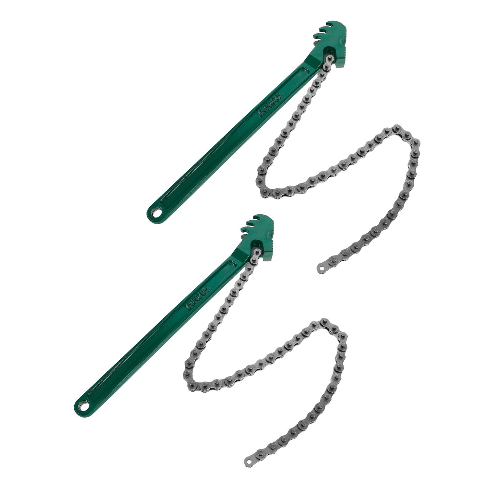 ORFOFE Clé à Chaîne pour 12 Pouces Lot de 2 Pièces Clé à Cliquet Robuste en Métal Outil Antidérapant pour Entretien Automobile et Plomberie Polyvalente