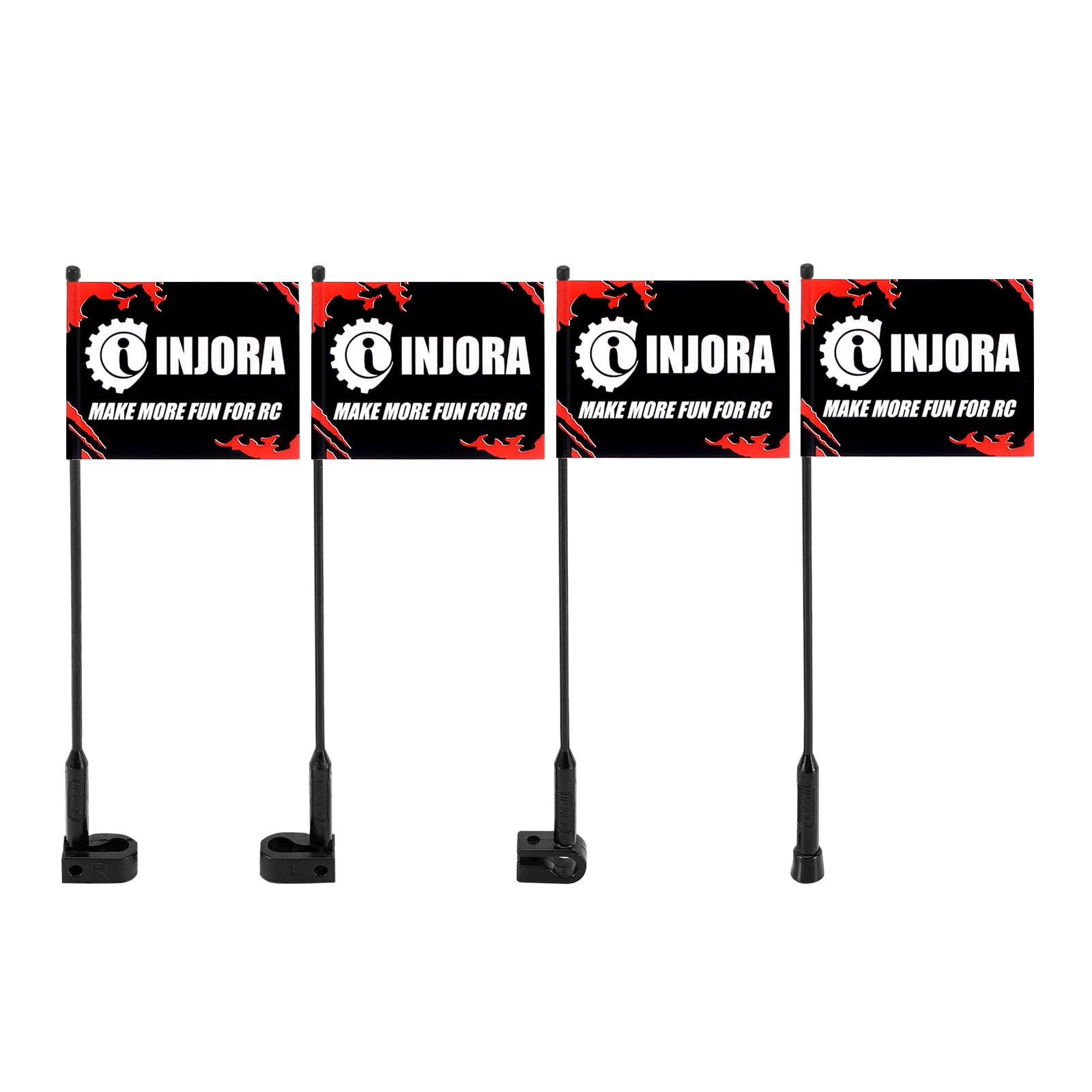 INJORA 10cm Decoration Antenna with Flag for 1/18 1/24 RC Crawler TRX4M SCX24 Ascent18 FCX18 FCX24