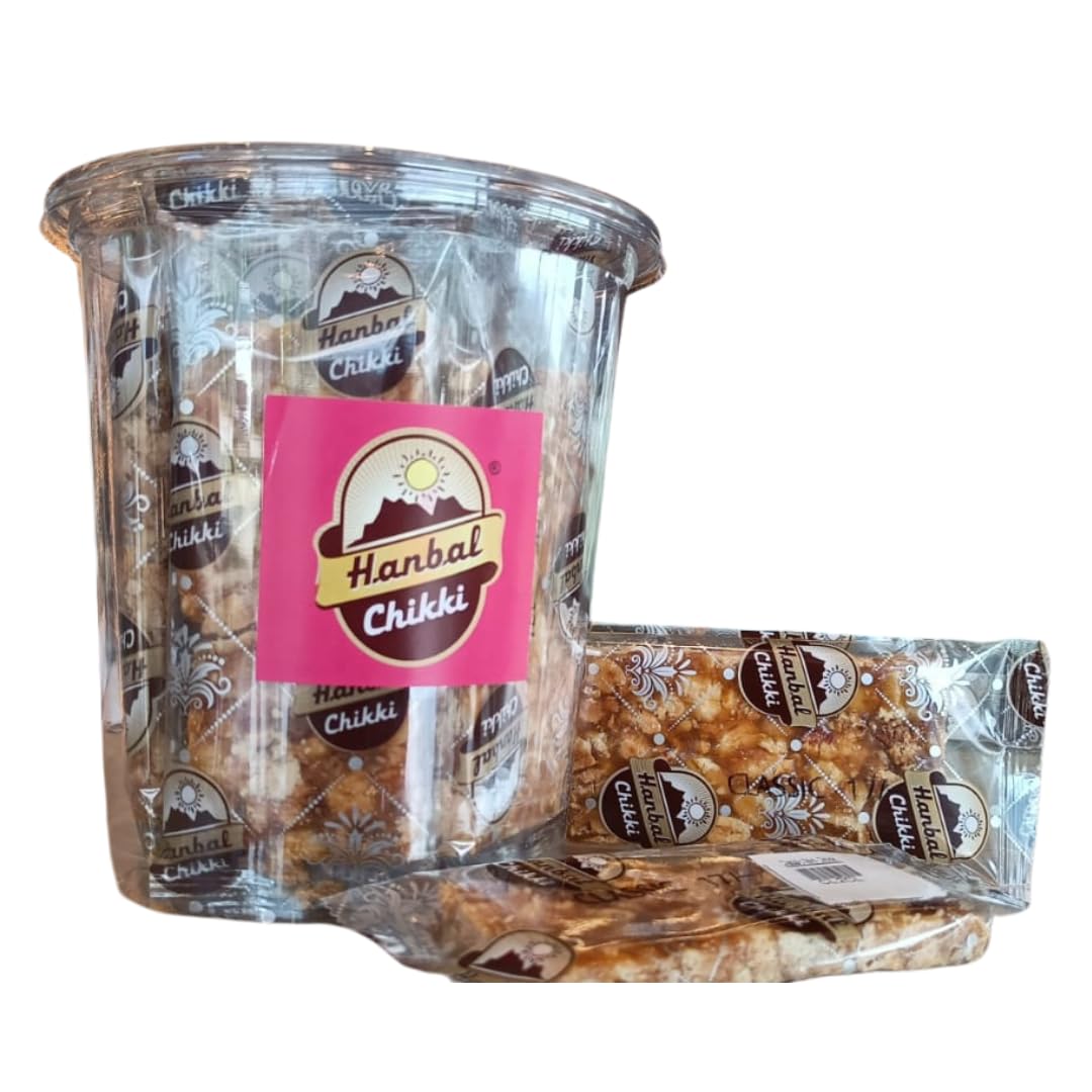 Hanbal Chikki, *FRESH* Classic Peanut Jaggery Chikki | 12peices 40gm each