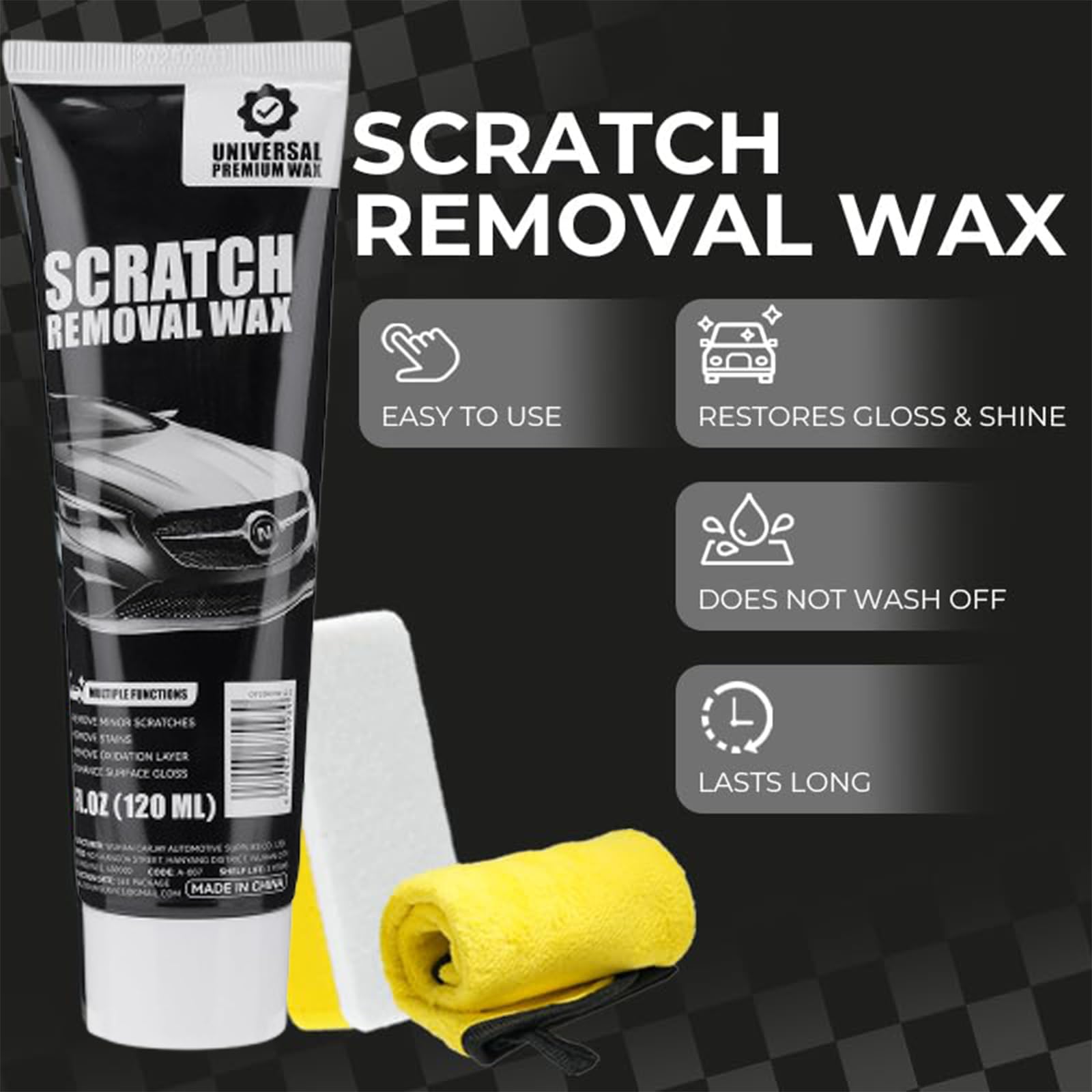Car Scratch Remover, 2026 New Car Scratch Repair Paste for Light Scratches & Swirl Marks – Easy DIY Paint Repair, Works on All Car Paint Colors, Quick Application with Microfiber Cloth (Set B) — view 4