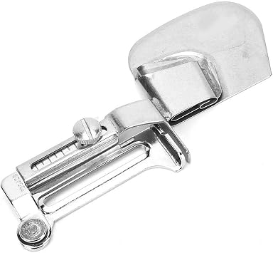 Steel Flat Seamer Folder Hemming Presser Foot for Industrial Sewing Machine Adjustable Edge Guide 1.5cm 2cm Folding Width for Binding Tape Curtain Hem Denim Rolled Hem
