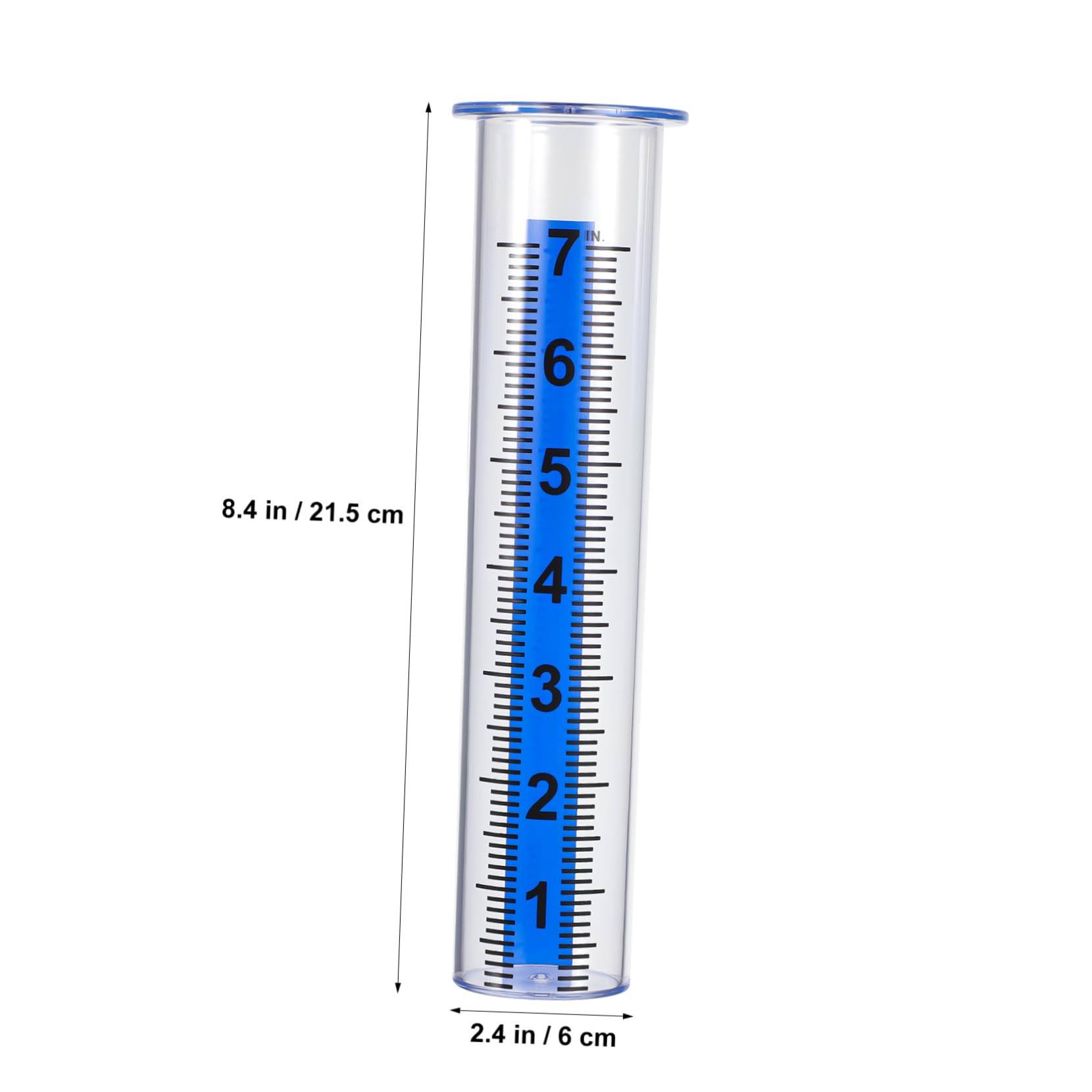 GALPADA 2 Pack Rain Gauge Tubes Freeze Proof Plastic Rain Gauge Replacement for Garden Lawn Yard