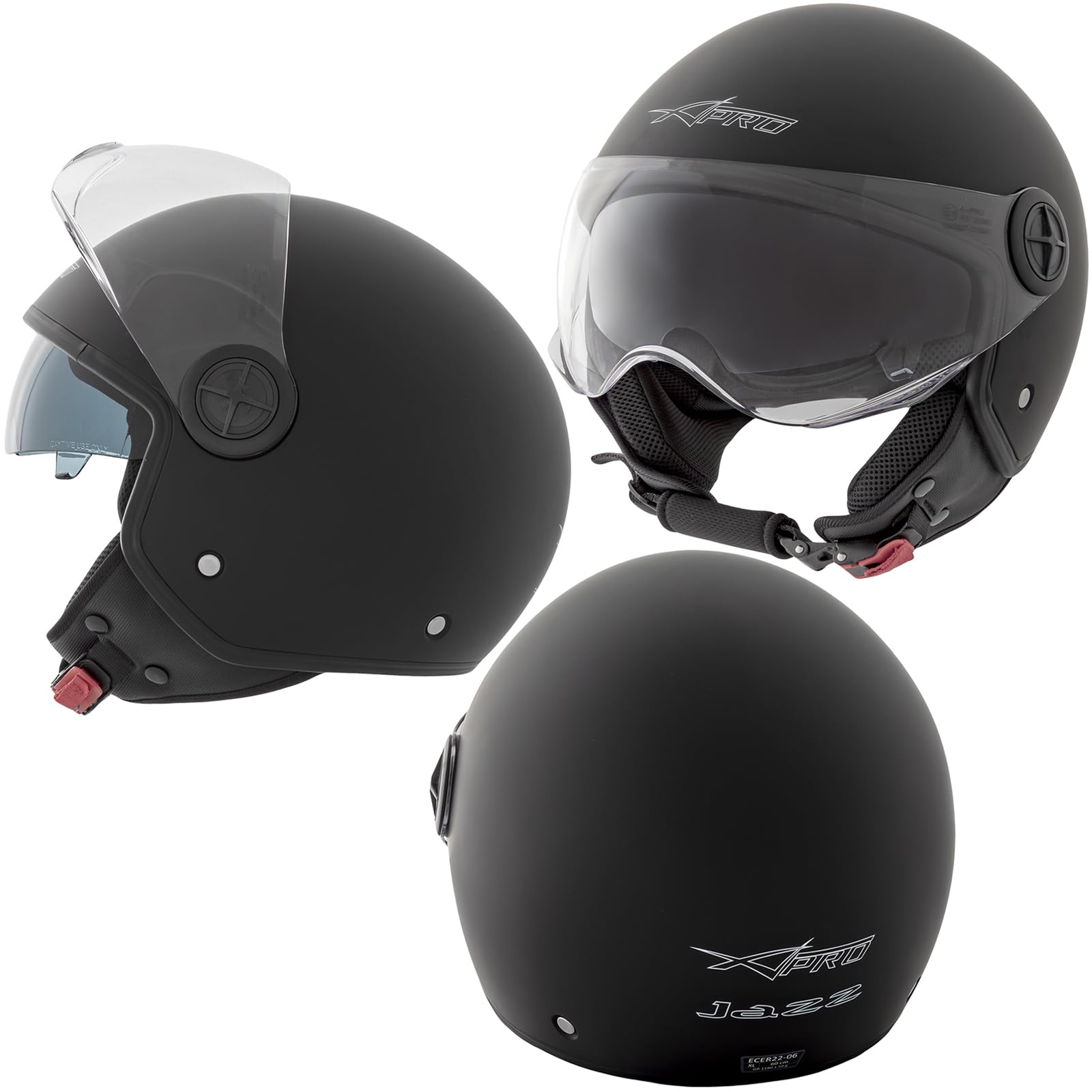Casco Jet Moto Scooter Quad Homologado ECE 22 06 Parasol Doble Visor Sonicmoto