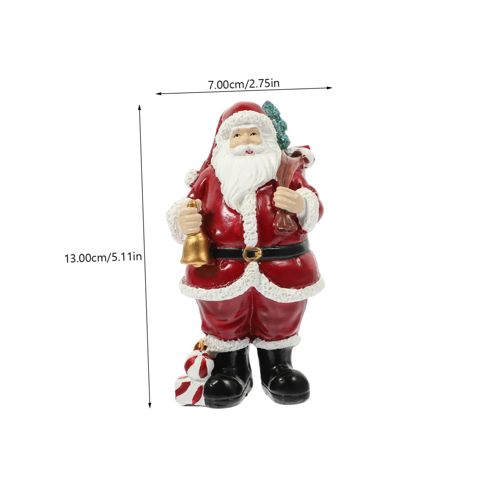 PRETYZOOM 4 Pz Ornamenti Di Babbo Natale Figurina Di Babbo Natale Decorazione Di Figura Dell'albero Di Natale Statuina Di Desktop Di Natale Ornamenti Festivi Resina