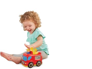 Kidoozie - Press 'N Zoom Fire Engine - Push and Go Vehicle Toy for Toddlers