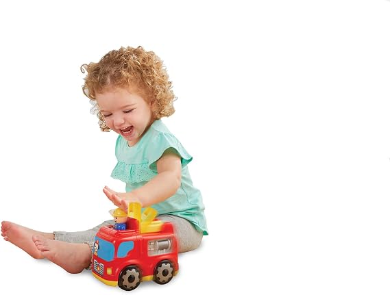 Kidoozie - Press 'N Zoom Fire Engine - Push and Go Vehicle Toy for Toddlers
