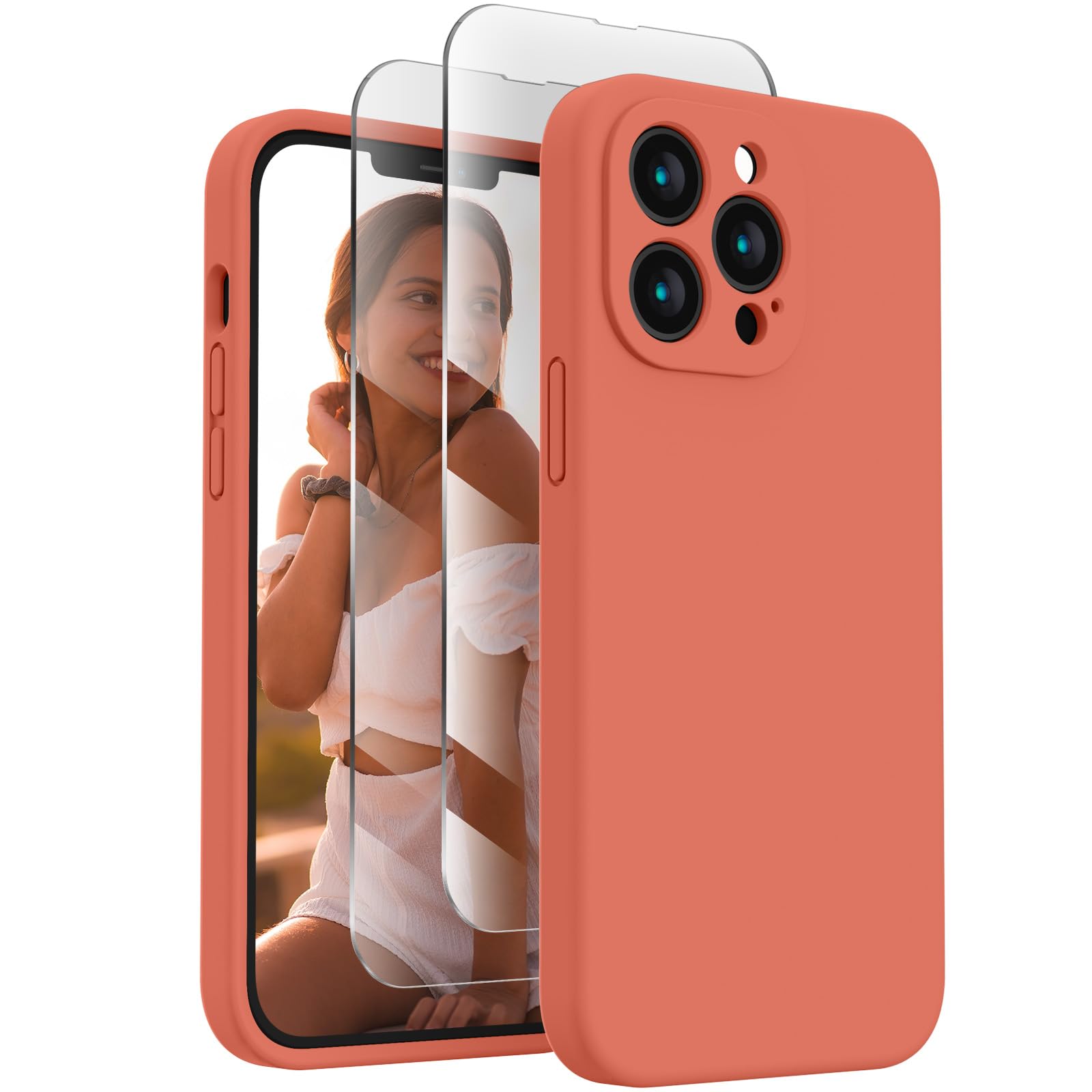 FireNova Designed for iPhone 13 Pro Max Case, 6.7", Pink Pomelo