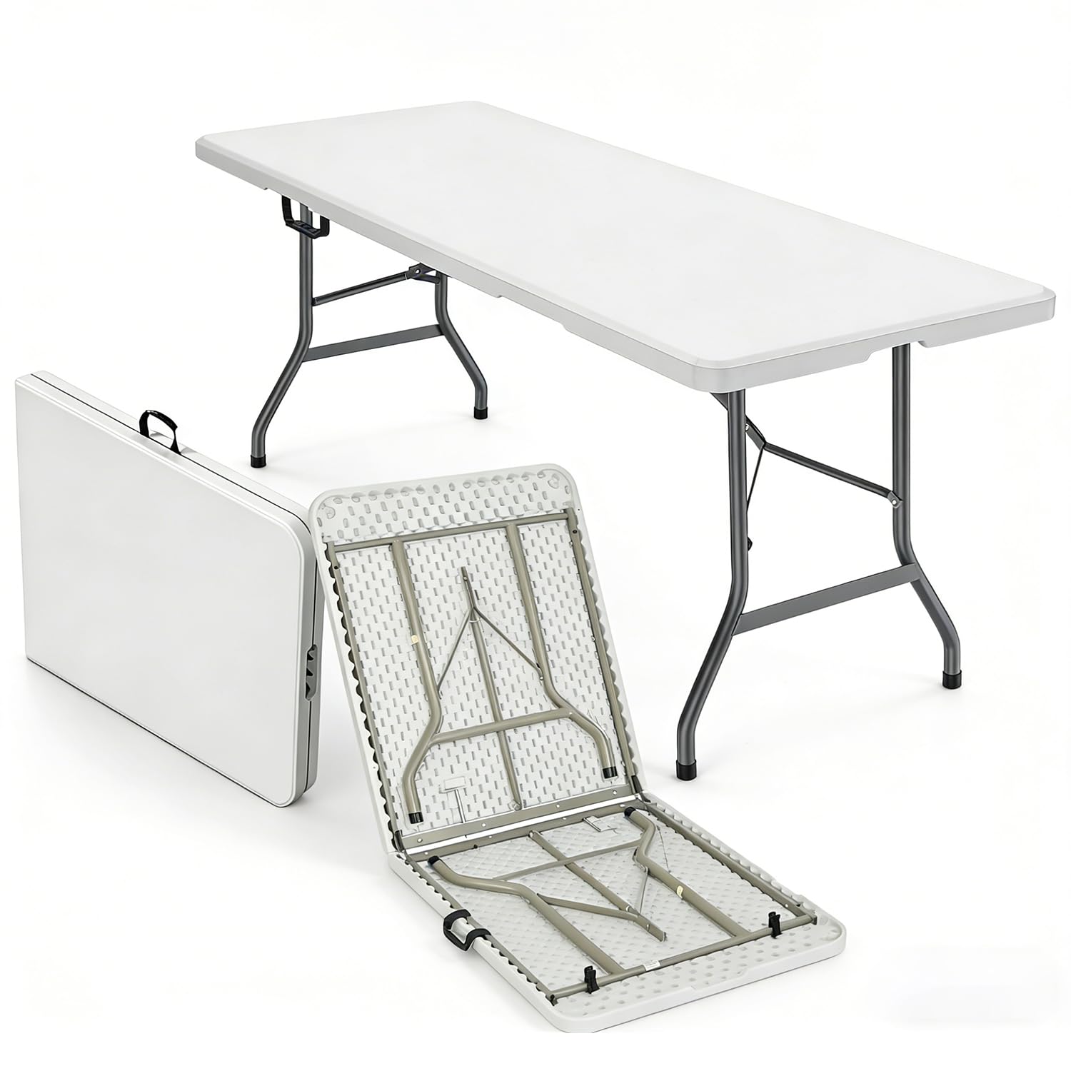 ONUUNPY 6FT Folding Table with Carry Handle