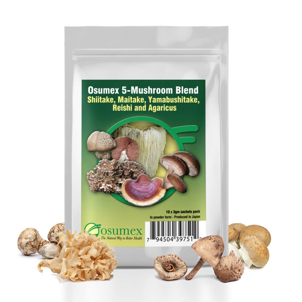 5 Mushroom Blend Supplements 30 Sachets - Mushroom Supplement Powder for Women and Men, Mushrooms Powder for Daily Dose of Antioxidants, Powdered Mushrooms Supplement for Immune Support