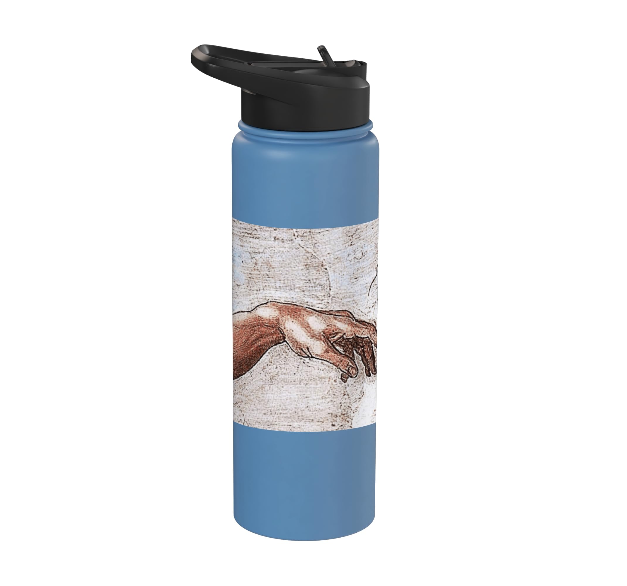 The Creation of Adam by Michelangelo (1512) Stainless Steel Insulated Water Bottle