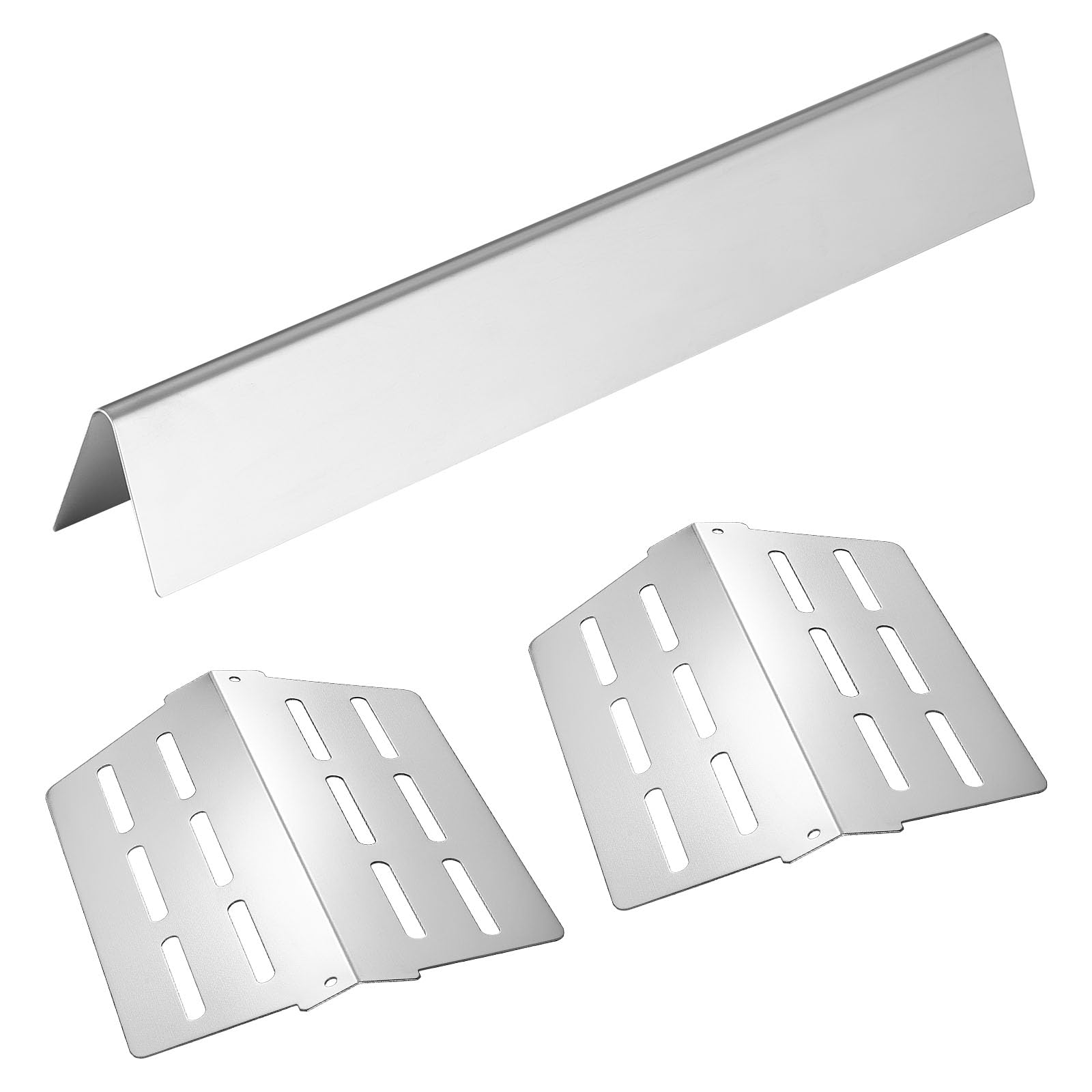 VEVOR 5 Flavorizer Bars + 2 Heizplatten, Aromaschienen Flammenverteiler für Grills (Weber Genesis 300-Serie), einschließlich E310 E320 E330 S310 S320 S330, dickere Heizplatte aus Edelstahl