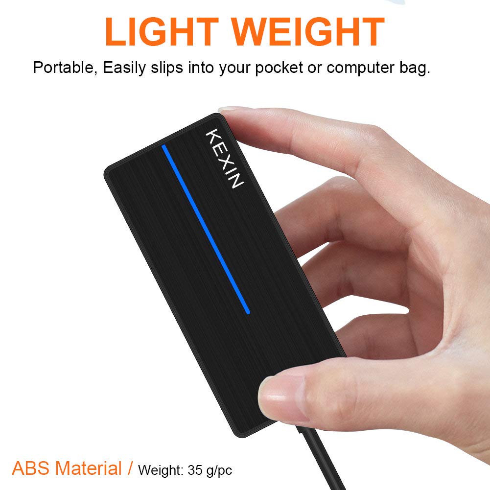 KEXIN USB Hub 3.0, Ultra Slim Data Hub 3Port USB 3.0 + SD&TF Card