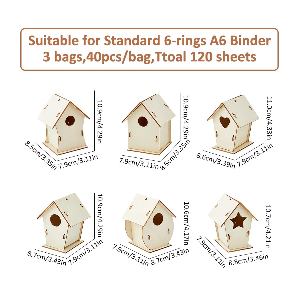 SUPERFINDINGS 24Pcs Kit Maison Pour Oiseaux En Bois Non Fini Pour Bricolage