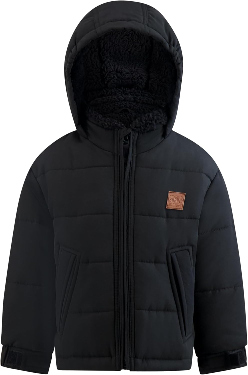 LONDON FOG boys Heavyweight Puffer Jacket Fleece-lined Brushed Microfiber Winter Coat - Image 4