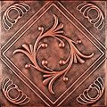 A La Maison Ceilings R02 Diamond Wreath Pre-Painted Foam Glue-up Ceiling Tile (21.6 sq. ft./Case), Pack of 8, Antique Copper