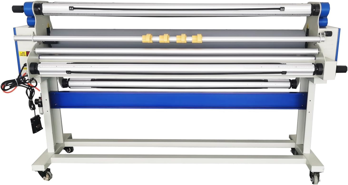 Full-Auto Cold & Hot Laminator Machine with Heat Assisted and 4 Trimmers, 67" Wide Format