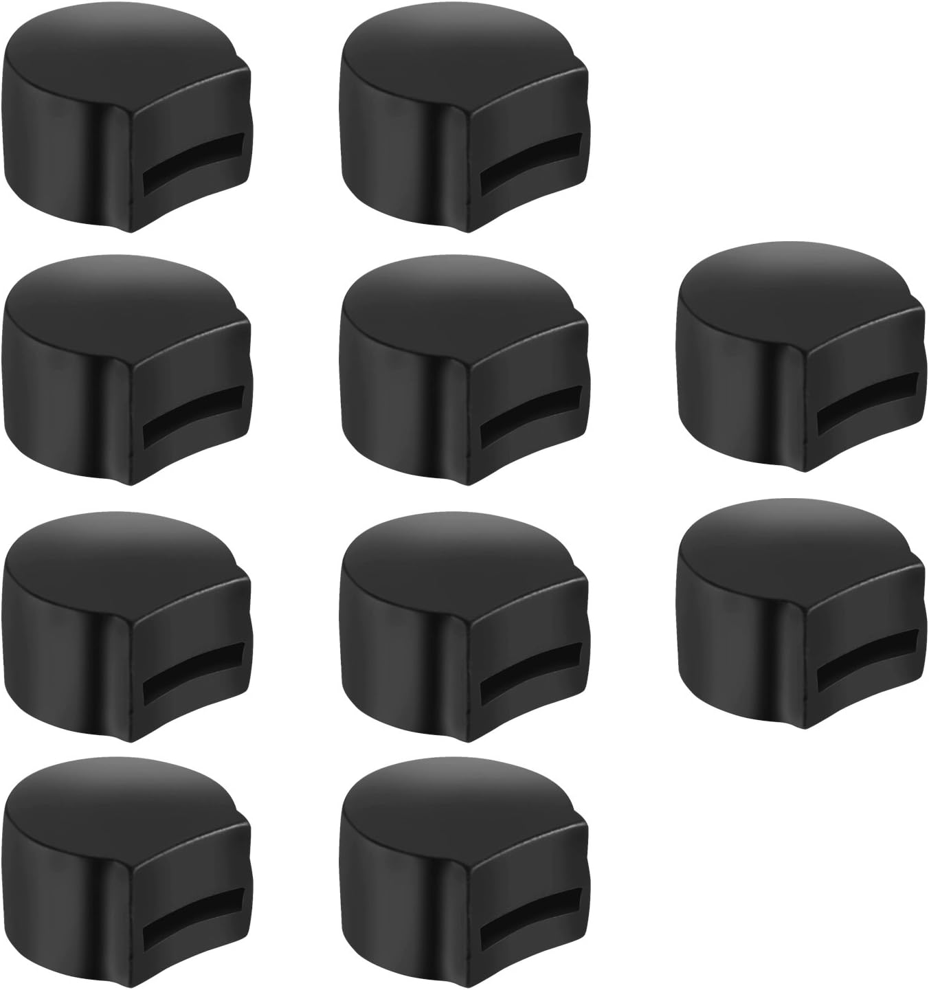 Canomo Pack of 10 Comfortable Rubber Clarinet Thumb Rest Cushion Protector, Black