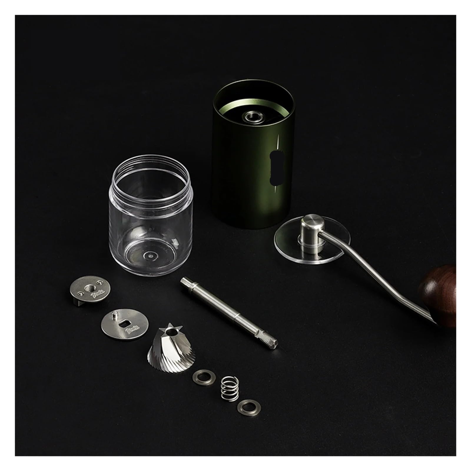 Compatibile con la smerigliatrice manuale for chicchi di caffè, portatile, in acciaio inossidabile, manovella, strumenti da barista cucina(3pcs)