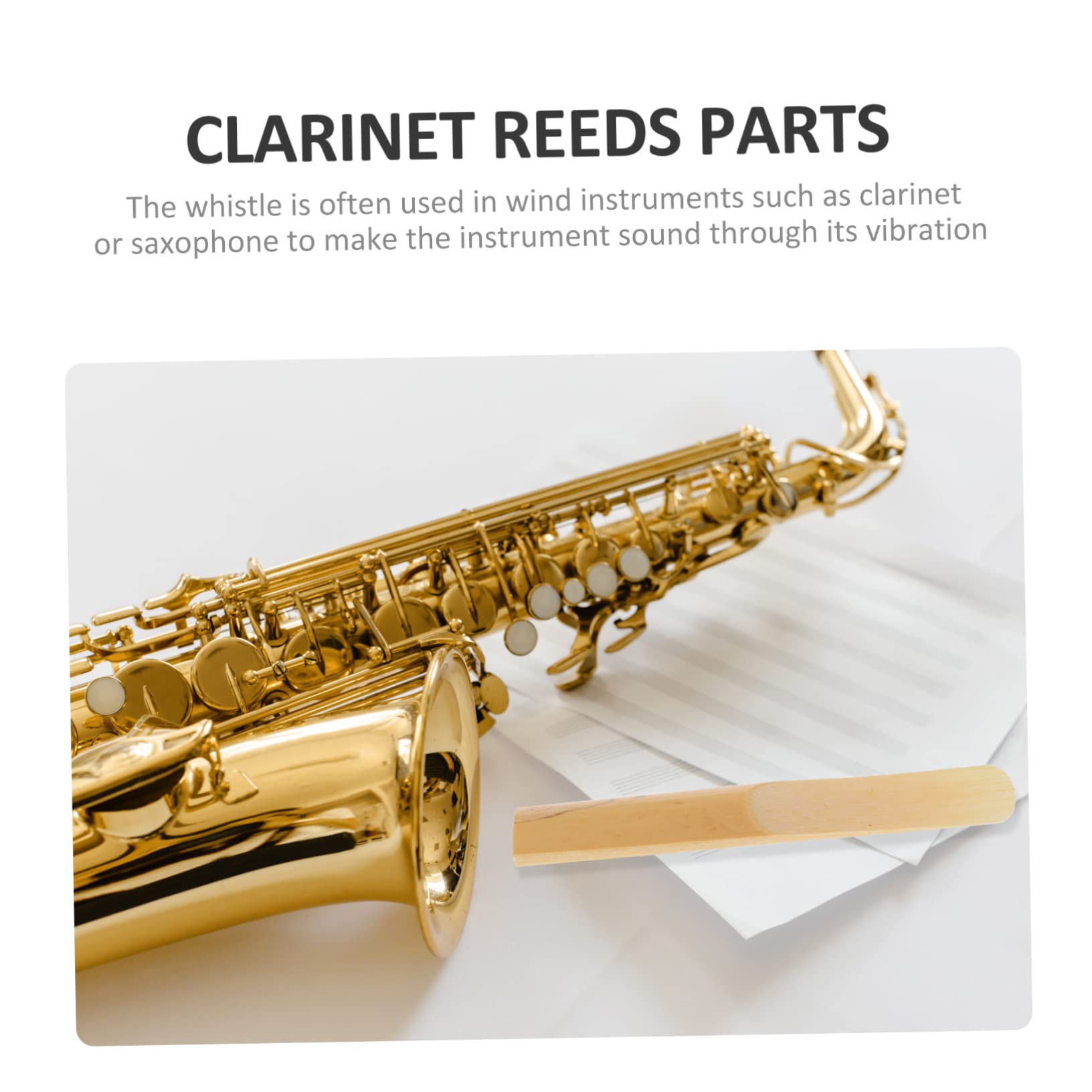 VICASKY 40piezas Caña Para Clarinete Accesorios Musicales Portátiles Dureza Perfectos Para Actuaciones y Práctica Para Músicos