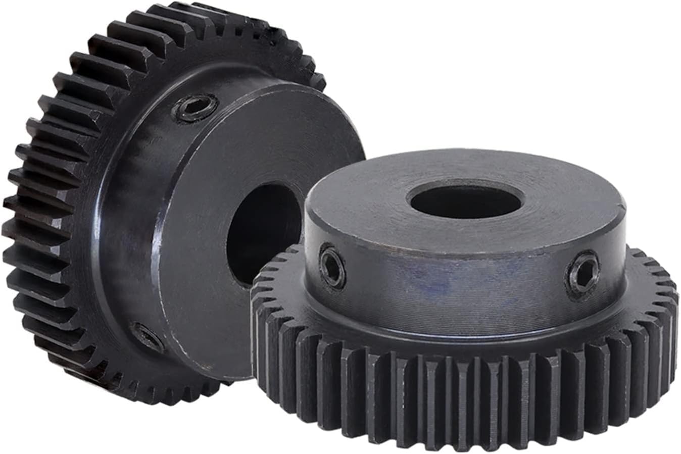Modulritzel, Motorritzel, 1 Modul 46T 47T 48T 49 Zähne Stirnrad 45 Ritzel aus Kohlenstoffstahl 8 mm 10 mm 12 mm 15 mm Bohrung Hochfrequenz-Abschreckgetriebe Stirnradkegel(46 Teeth*10 Mm Bore)
