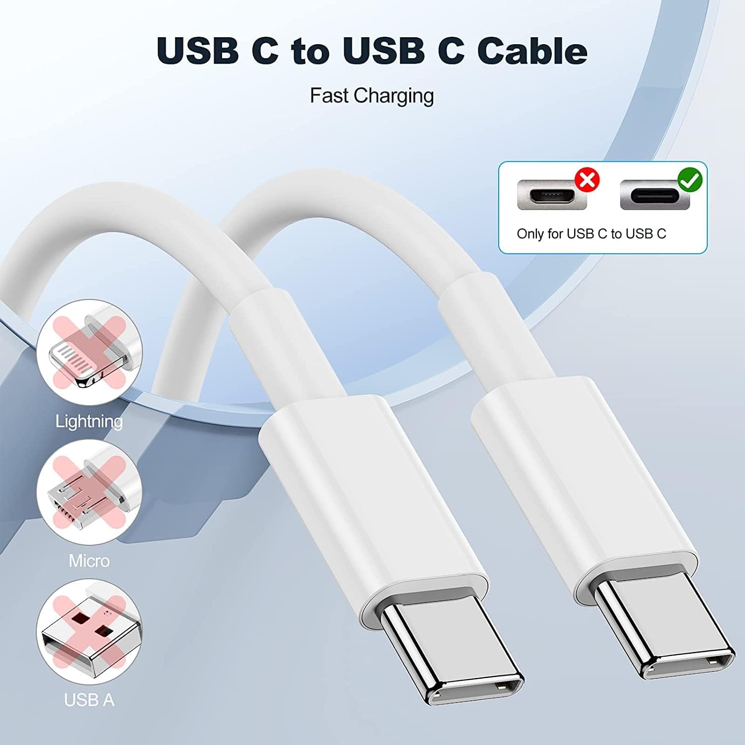 iPhone 16 15 Charger,2 Pack i Phonefast Apple Charger Cable and Plug 2M 6FT 25W Quick Charge for iPhone 16/16 Plus/16 Pro/16 Pro Max/15/15 Plus/15 Pro/15 Pro Max,New Rapid USB C Charging Lead and Plug