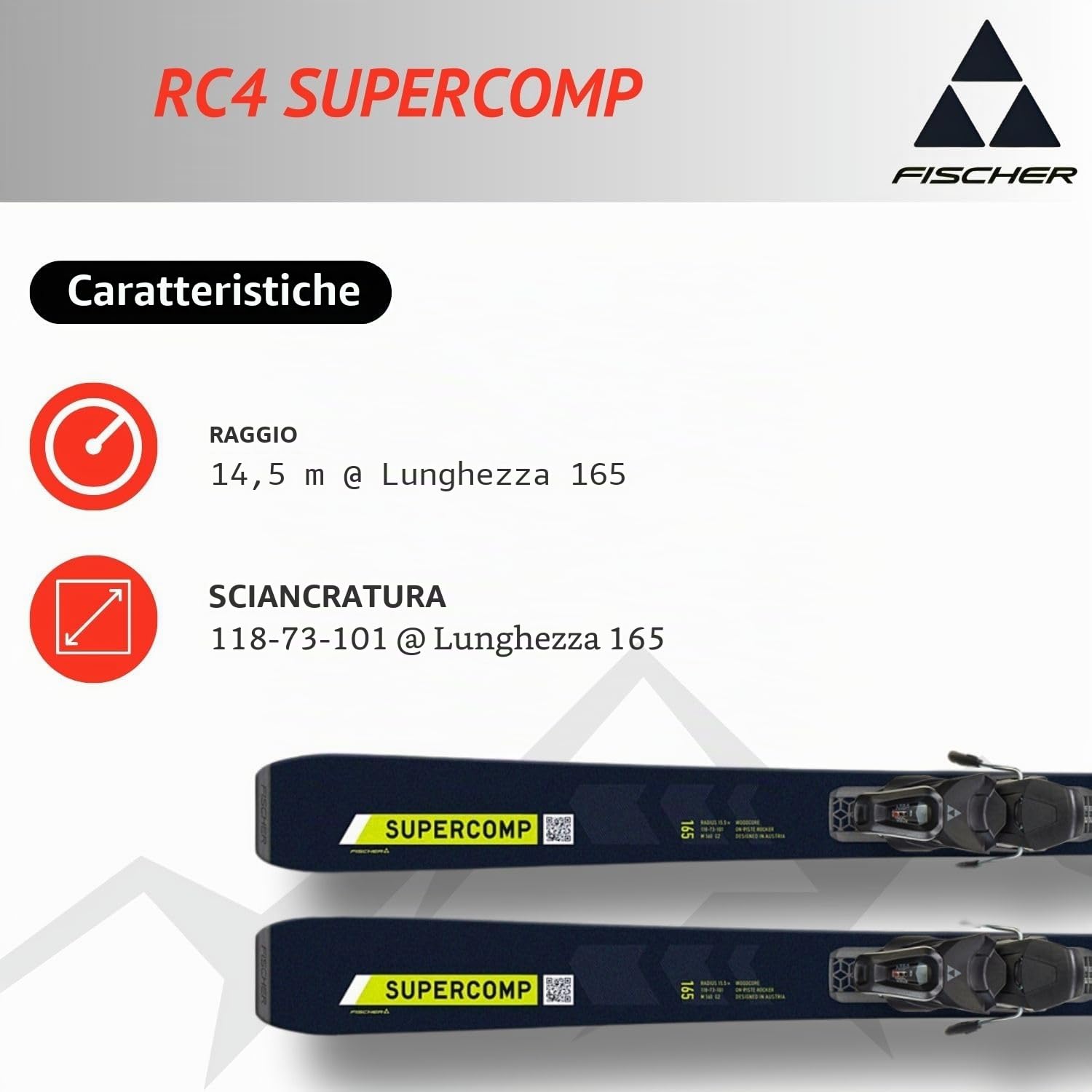 Fischer RC4 SUPERCOMP SLR + RS 10 SLR GW - Set da sci