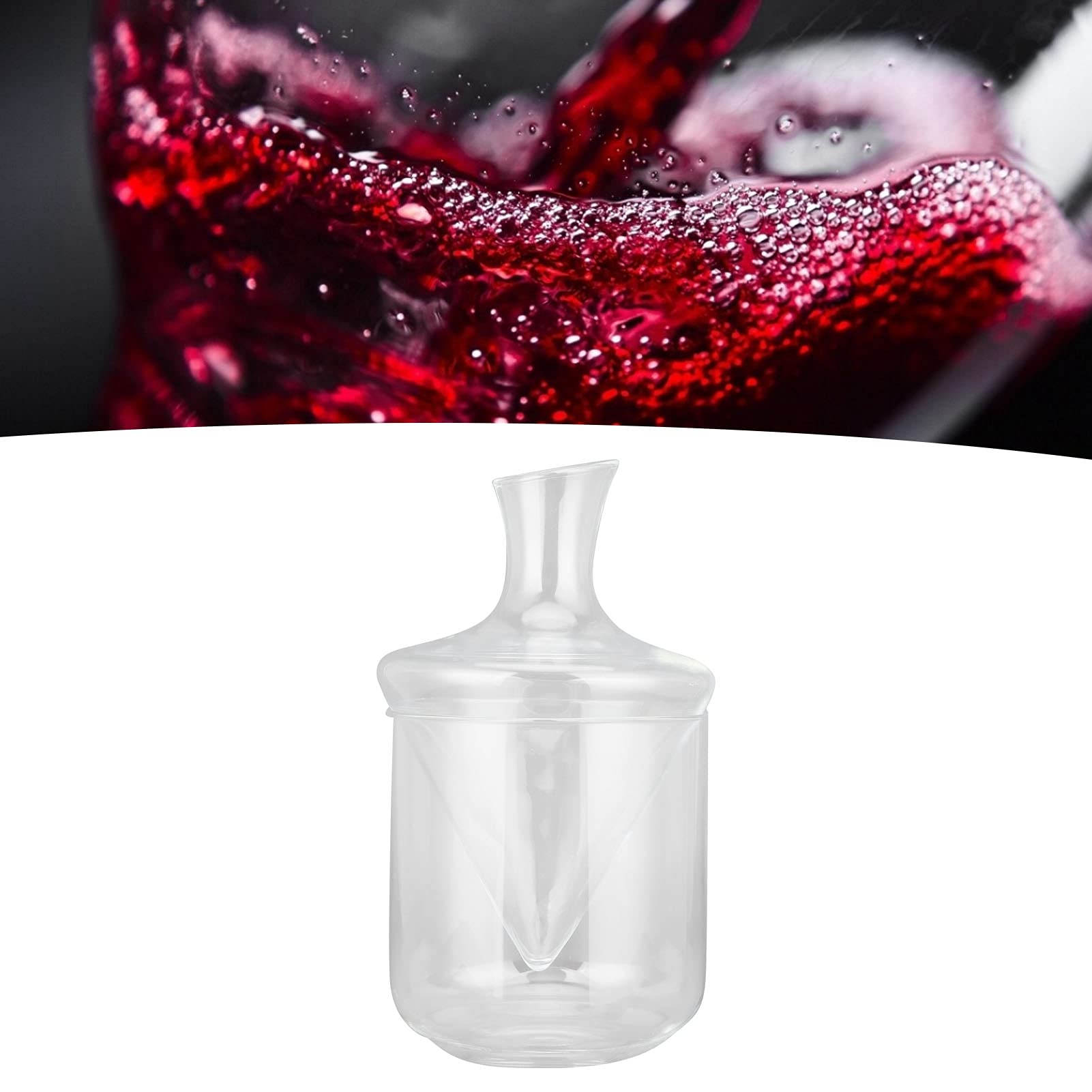 Jarra Decantadora de Vino de 1000 Ml, Jarra de Vino de Cristal para Bar en Casa, Jarra Decantadora de Whisky, Ideal para Bares, Fiestas, Cenas Y Uso Diario