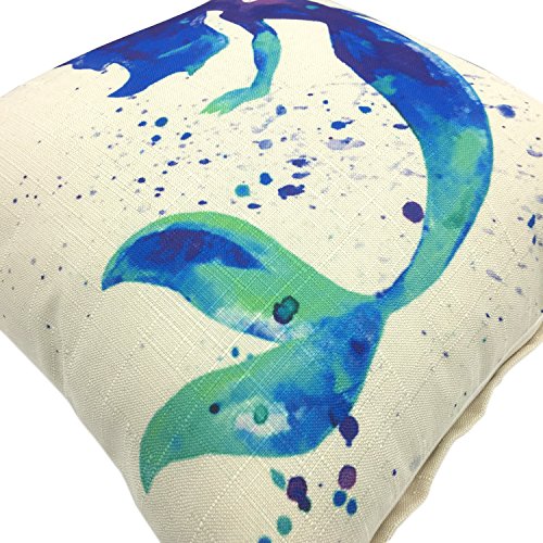 Your Smile Mermaid Cotton Linen Decorative Throw Pillow Case Cushion Cover Pillowcase For Sofa 18 X 18 Inch #TOP1