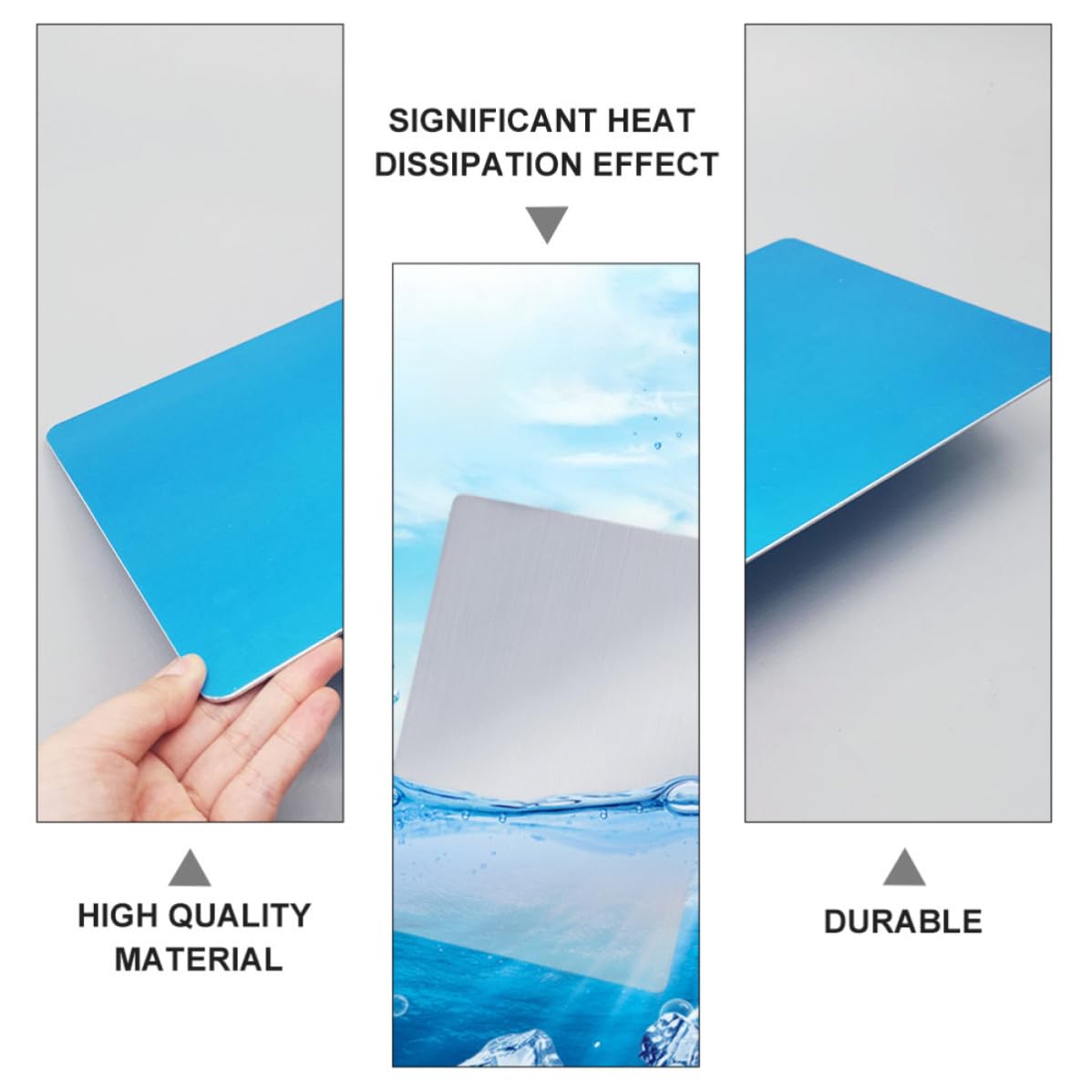HEMOTON Tapis Rafraîchissant Dissipation Chaleur en Aluminium pour Chien et Chat, Plaque de Refroidissement D'été, Conductivité Thermique pour Animaux de Compagnie