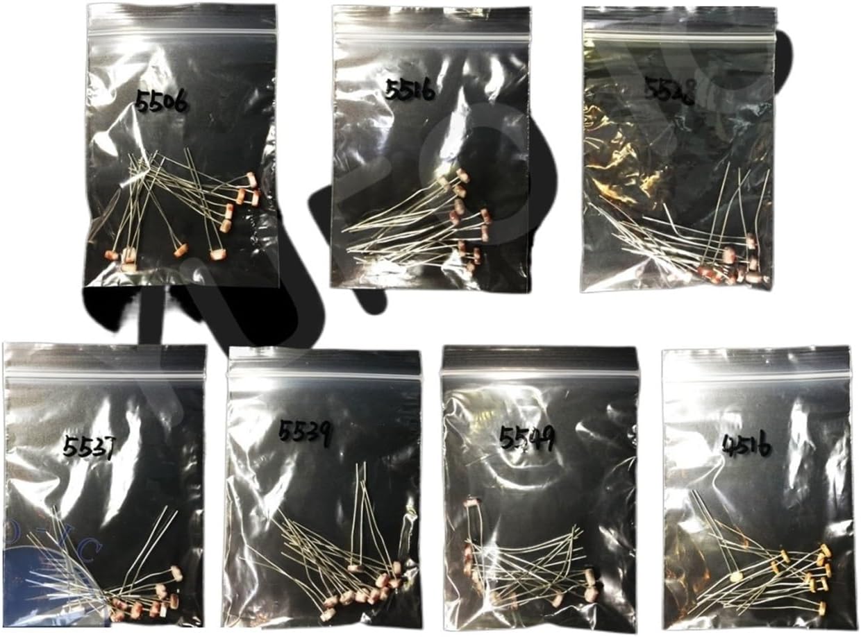 7 Values*10pcs=70pc Photoresistor kit GL5506 GL5516 GL5528 GL5537GL5539 GL5549 MG45/4516 Photoresistor Sample Combination