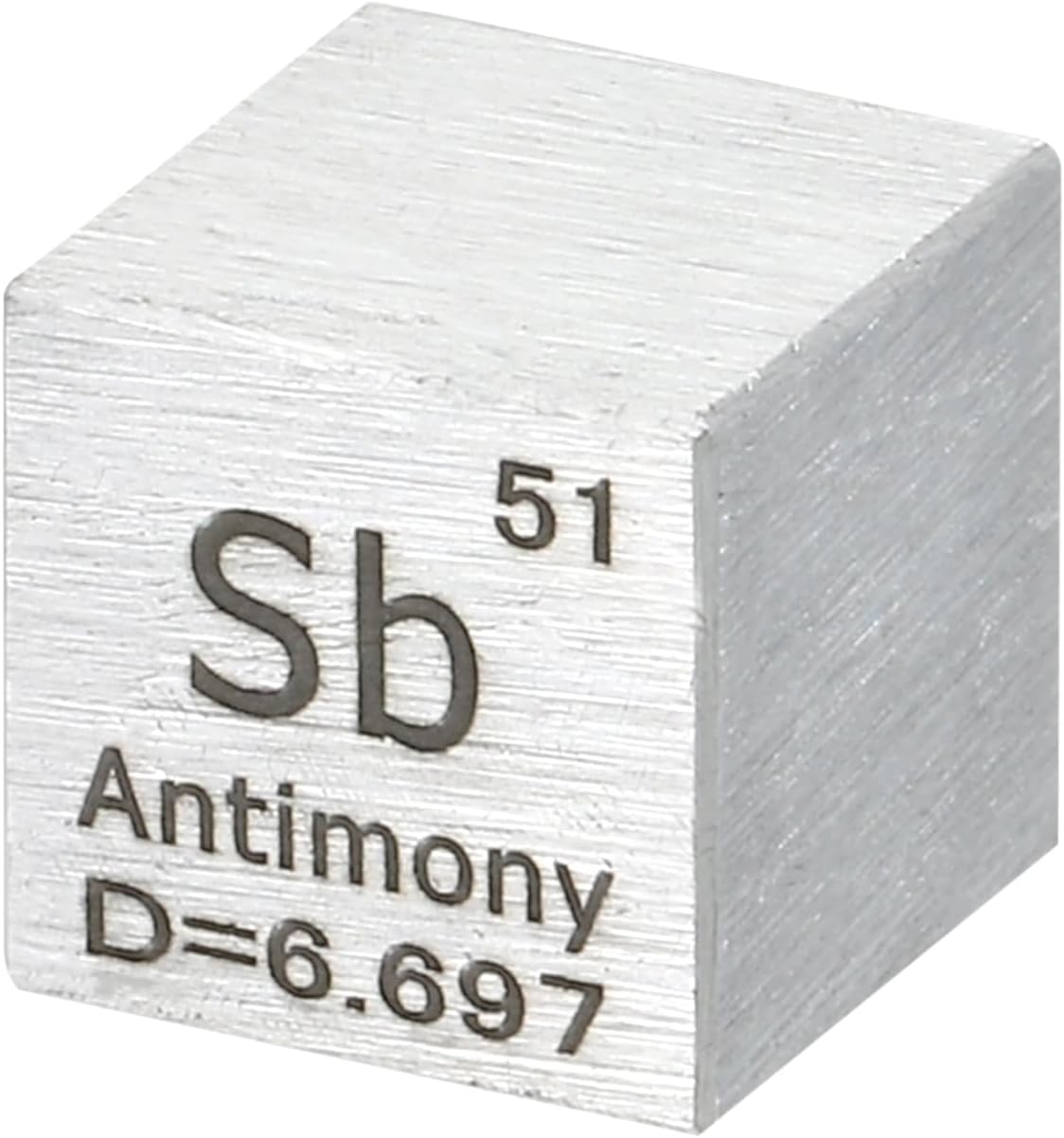 PATIKIL Antimony Cube, 10mm High Density Element Cube, Periodic Table of Elements Collection, Lab Experiment, Teacher Scientific Classes